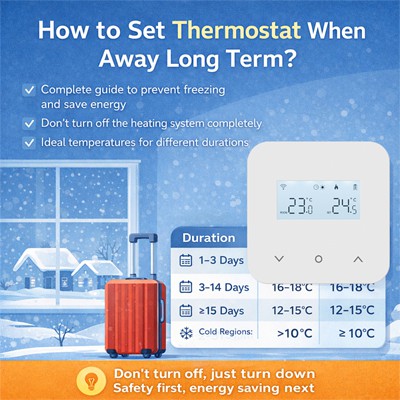 Bạn nên đặt máy điều nhiệt như thế nào khi vắng nhà trong thời gian dài?